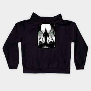 CREEPY RED EYED HALLOWEEN VAMPIRE Kids Hoodie